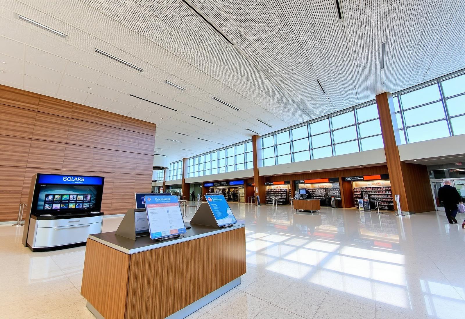 Airport — commercial millwork transportation project by MBM Inc., Ontario